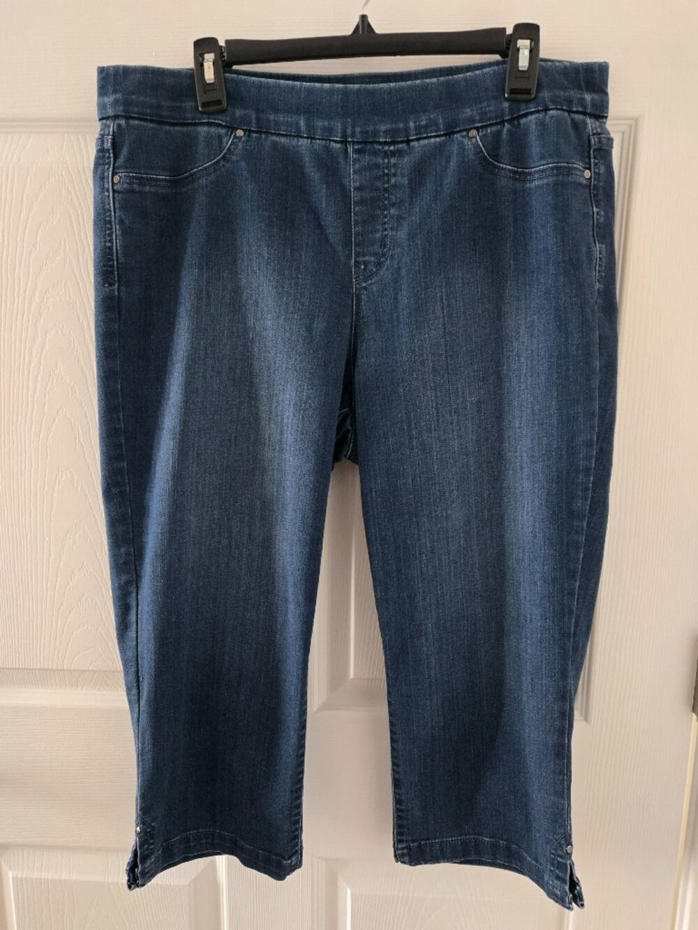 Women's Capri Jeans Dana Buchman pull on stretch SIZE L